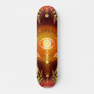 Skateboard Ojo arcano místico oscuro de la eternidad (rojo)
