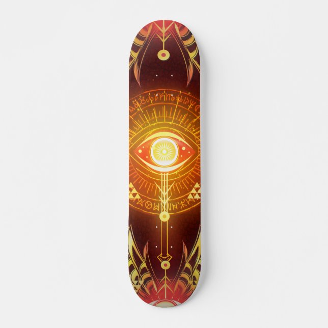 Skateboard Ojo arcano místico oscuro de la eternidad (rojo) (Anverso )
