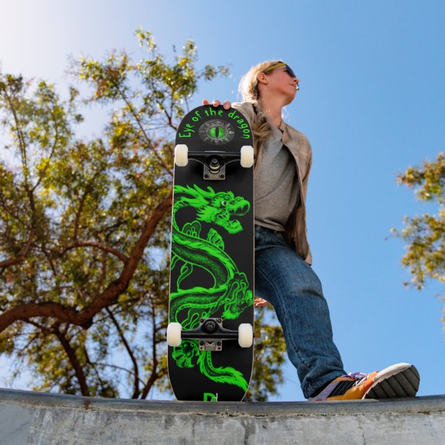Skateboard Ojo de la marca Dragon Green y Black Dd (Exterior 1)