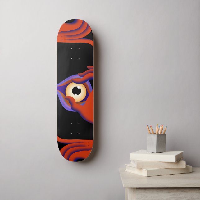 Skateboard ojos abiertos (Arte de la pared)