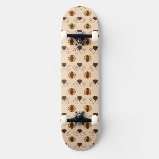 Skateboard ojos católicos y nariz con bigotes (Anverso)