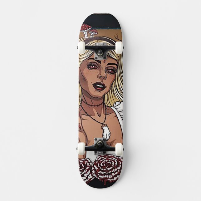 Skateboard Ojos de fuego (Anverso)