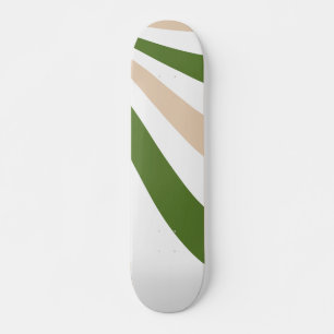 Skateboard Ola blanca, de arena y verde pálido
