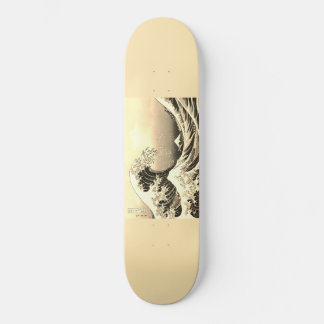 Skateboard Ola de pintura artística japonesa,