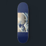 Skateboard Ola de pintura artística japonesa,<br><div class="desc">Ola de pintura artística japonesa,  patineta.</div>
