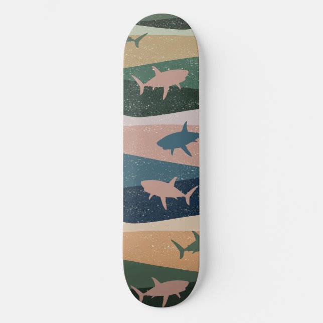SKATEBOARD OLA DE TIBURO DE VENTAJA (Anverso)
