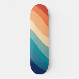Skateboard Ola de verano retro #1