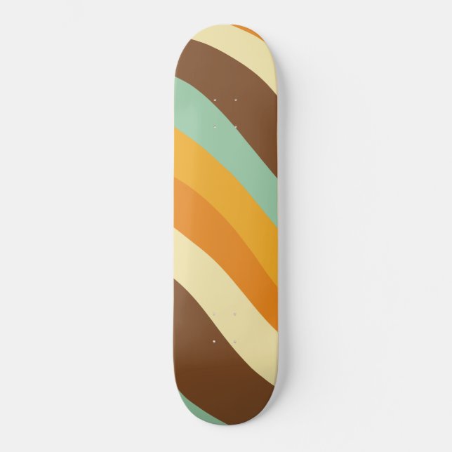 Skateboard Ola de verano retro #9 #minimo #decoración #arte (Anverso)
