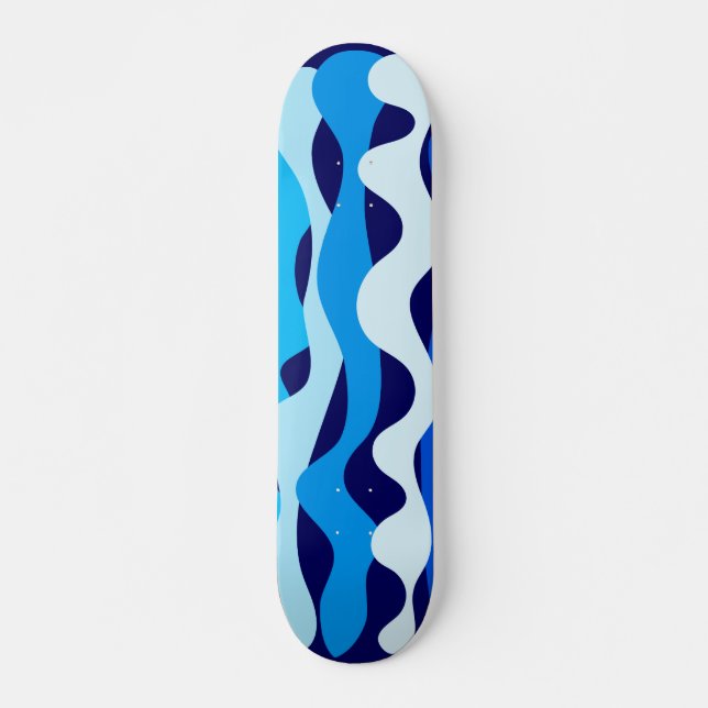 Skateboard Olas azules (Anverso )