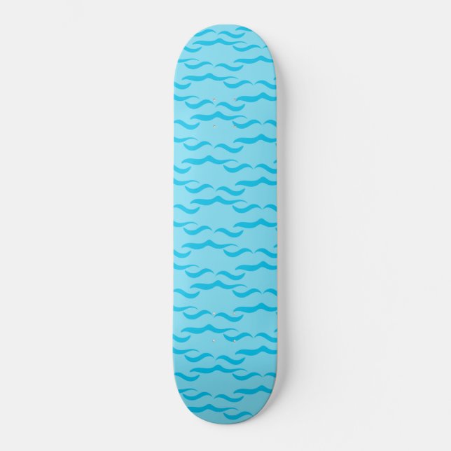 Skateboard Olas de agua de mar azul pastel océano pacífico (Anverso)