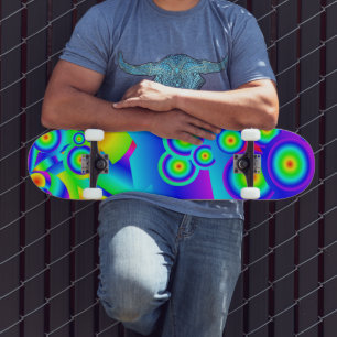 Skateboard Olas de océano abstractas