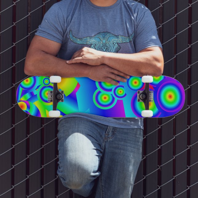 Skateboard Olas de océano abstractas (Exterior 3)