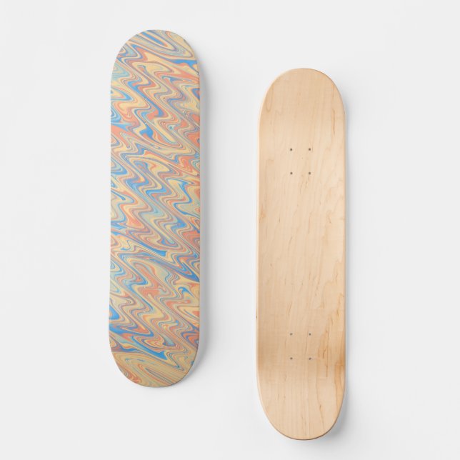 Skateboard Olas divertidas  (Anverso)