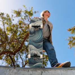 Skateboard Olas surrealistas: Paisaje oceánico