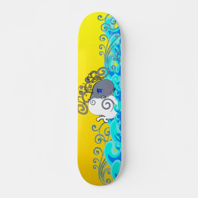 Skateboard Olas Y Ballenas - (Anverso )