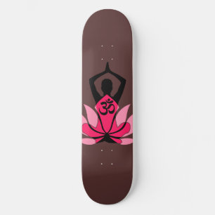 Skateboard OM Namaste el yoga espiritual de las flores de Lot