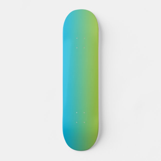Skateboard Ombre azul y verde (Anverso)