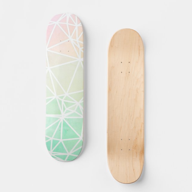 Skateboard Ombre de Bajo Poli (Anverso)