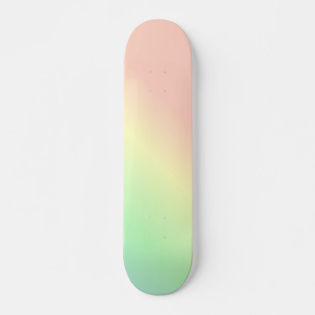 Skateboard Ombre Rainbow Abstract Pastel Pattern (Anverso )