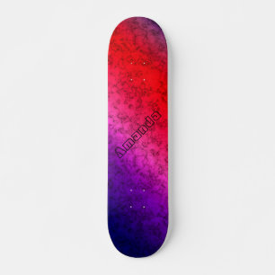 Skateboard Ombre rojo azul