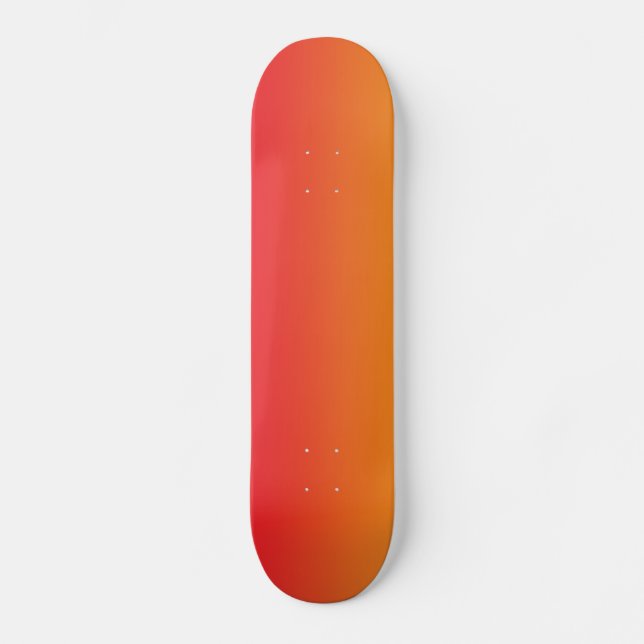 Skateboard Ombre rojo y anaranjado (Anverso)