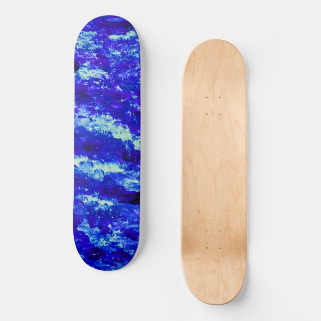 Skateboard Onda azul (Anverso)
