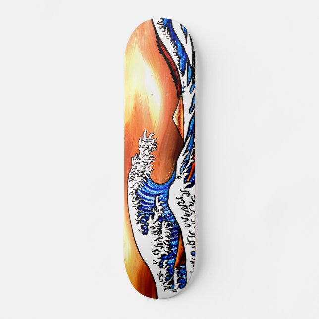 Skateboard Onda de Hokusai (Anverso)