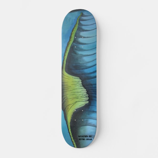 Skateboard "Onda del monstruo" por Ryan Sims (Anverso)
