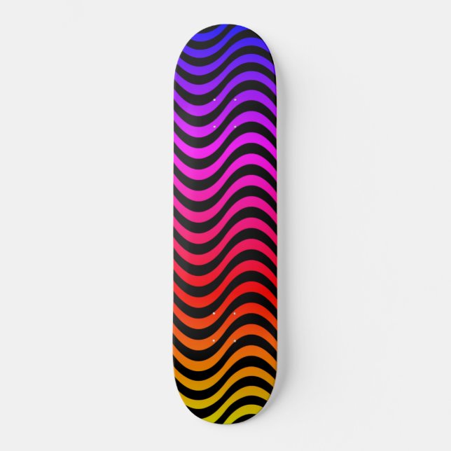 Skateboard Ondas arco iris (Anverso)