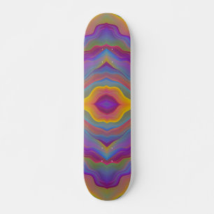SKATEBOARD ONDAS COLORIDAS ABSTRACTAS