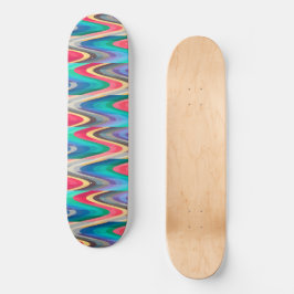 Skateboard Ondas de bloques de colores de verano