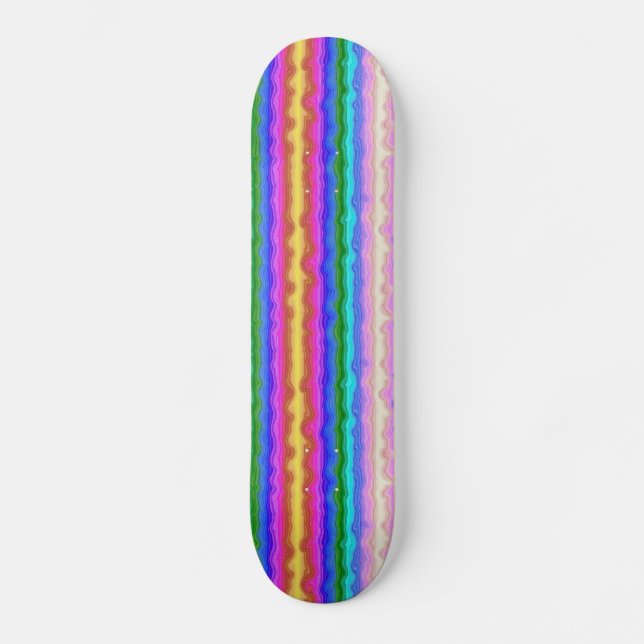 Skateboard Ondas de color (Anverso)