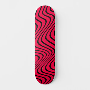 Skateboard ondas negras y rojas