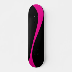 Skateboard Ondas simples 2 en magenta y negro