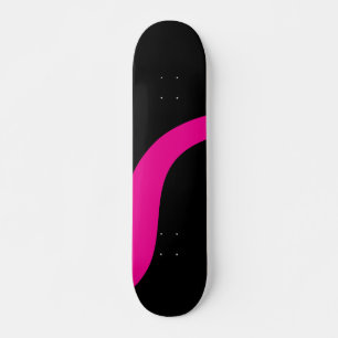 Skateboard Ondas simples 3 en magenta y negro