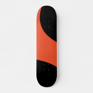 Skateboard Ondas simples en negro y Naranja
