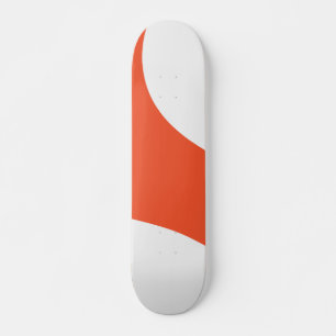 Skateboard Ondas simples - Naranja y blanco