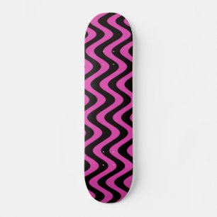 Skateboard Ondas tambaleantes (rosadas/negras)