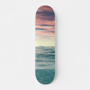 Skateboard Ondas turquesas