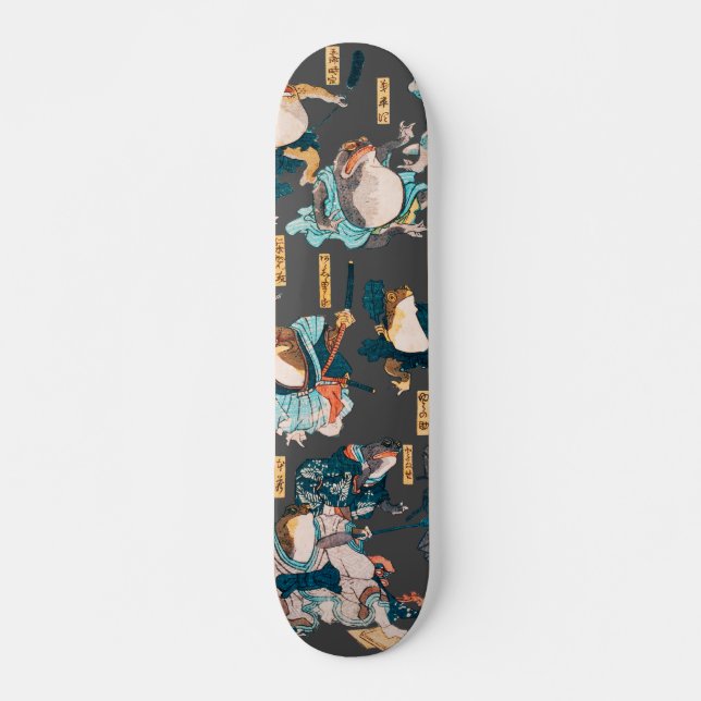 Skateboard Ondulaciones ukiyo-e de rana japonesa (Anverso )