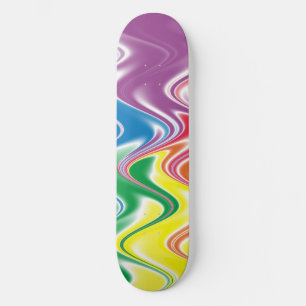 Skateboard Ondulado Multicolor Abstracto
