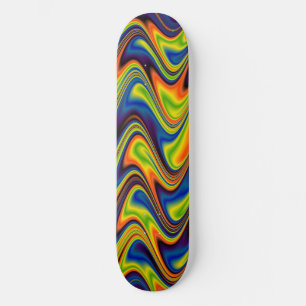 Skateboard Ondulado Multicolor Abstracto