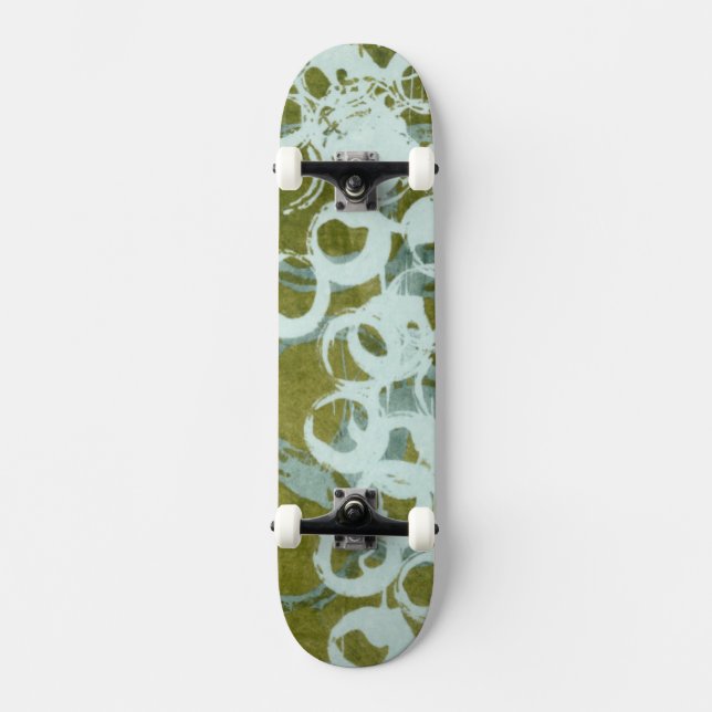 Skateboard Orbes verdes I (Anverso)
