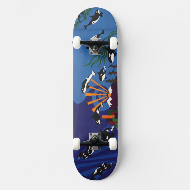 Skateboard Orcas Ascending (Anverso)