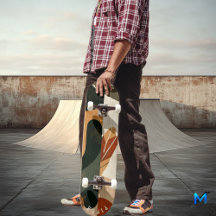 Skateboard Orgánico Terrestre - Diseño Boho Minima