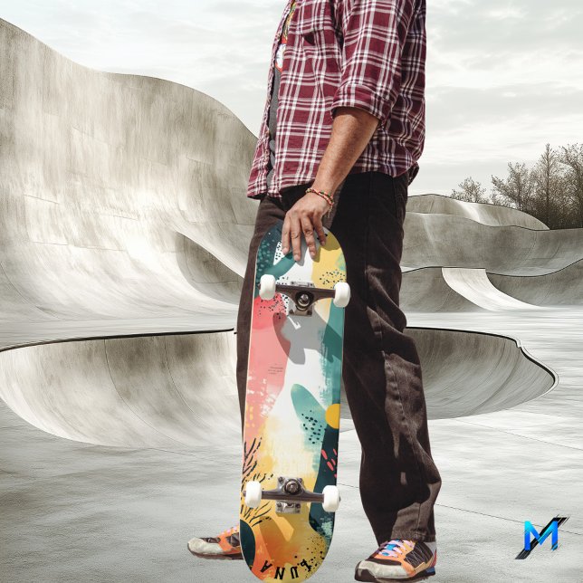 Skateboard Organigrama suave - Pastel Resumen Minimalista (Subido por el creador)