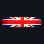 Skateboard Orgullo británico<br><div class="desc">Un monopatín con una bandera de Gran Bretaña en ella</div>