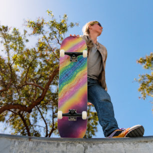 Skateboard Orgullo LGBTQ+ no binario de la energía del arcoir