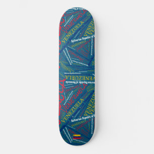 Skateboard Orgullo Nacional de Venezuela Nube de palabras