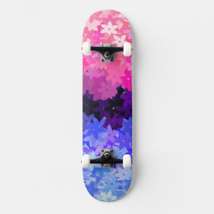 Skateboard Orgulloso Floral Retro Quirky Boho Omnisexual